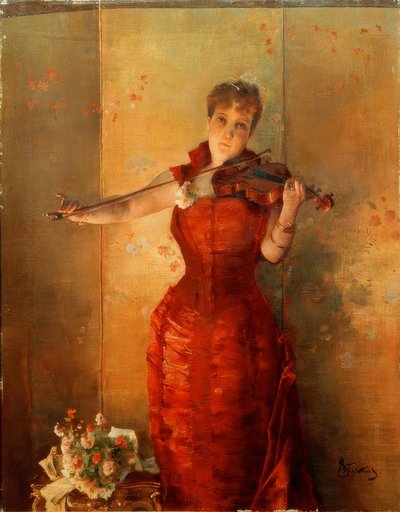 La violinista de Alfred Emile Stevens